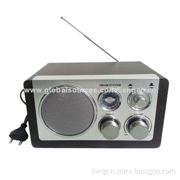 AM/FM wooden single radio